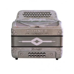 Hohner AcordeÃ³n DiatÃ³nico Anacleto Plata Con Estuche Fa, Si Bemol, Mi Bemol, A9700-FBBEB-SF NorteÃ±o