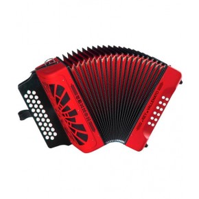 Hohner AcordeÃ³n DiatÃ³nico Sib-Mib-Lab Rojo Con Funda A4964S El Rey Del Vallenato