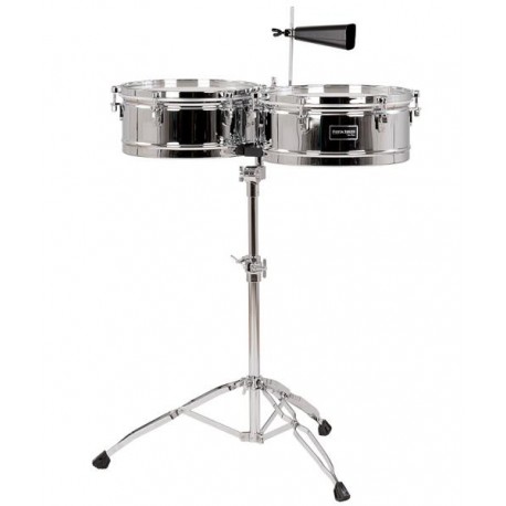 Gon Bops Timbales 14" y 15" Con Atril Cromados FSTB1415 Fiesta