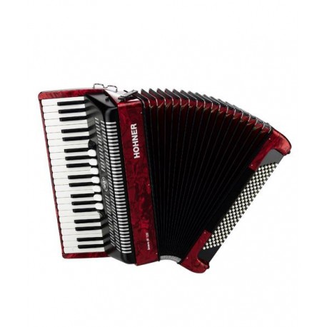 Hohner AcordeÃ³n CromÃ¡tico Rojo Con Funda 41 Teclas 120 Bajos A1683S BRAVO III