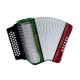 Hohner AcordeÃ³n DiatÃ³nico Fa-Sib-Mib Tricolor Con Funda A5649S Corona II