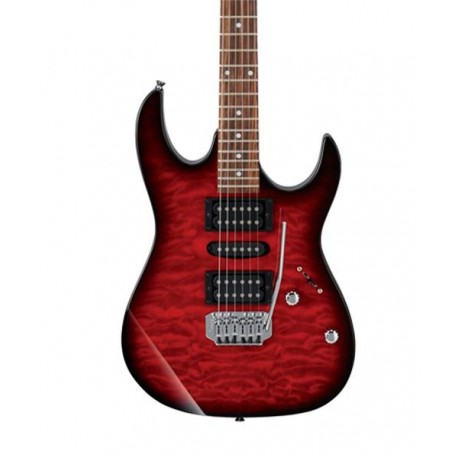 Ibanez Guitarra ElÃ©ctrica Roja Transperente Sombreado GRX70QA-TRB RX Gio