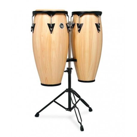 Latin Percussion Conga 10" y 11" LP646NY-AW con Atril Madera Natural City