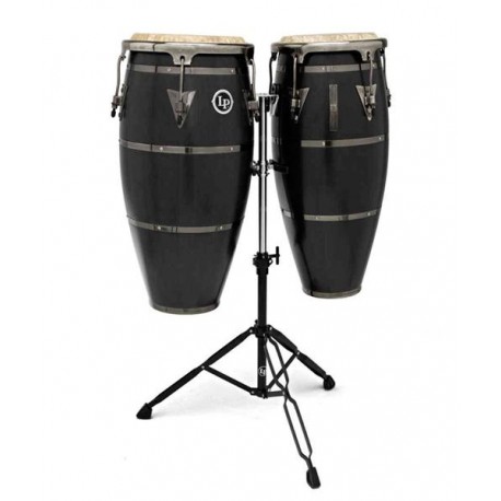 Latin Percussion Conga 10"/11" LPH646-SBB con atril Madera Negra Aspire