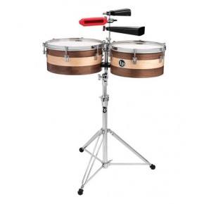 Latin Percussion Timbales 15" y 16" LP1415-SE Madera con Atril Sheila E