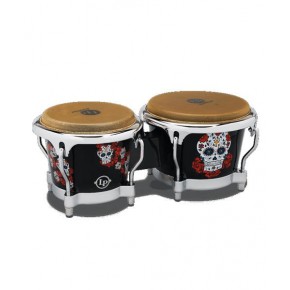 Latin Percussion Bongos LP794X-KP Fibra De Vidrio Negra Karl Perazzo