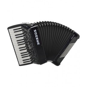 Hohner AcordeÃ³n CromÃ¡tico Negro Con Funda A3862S AMICA III 72