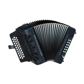 Hohner AcordeÃ³n DiatÃ³nico Sib-Mib-Lab Negro Con Funda A4962S El Rey Del Vallenato