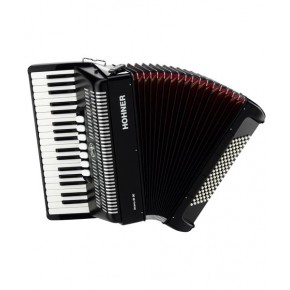 Hohner AcordeÃ³n CromÃ¡tico Negro Con Funda A1672S BRAVO III 96