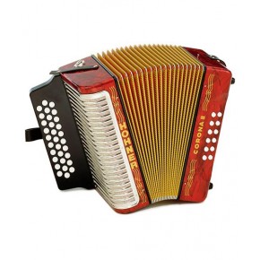 Hohner AcordeÃ³n DiatÃ³nico Sol-Do-Fa Rojo Con Funda A5623S Corona II